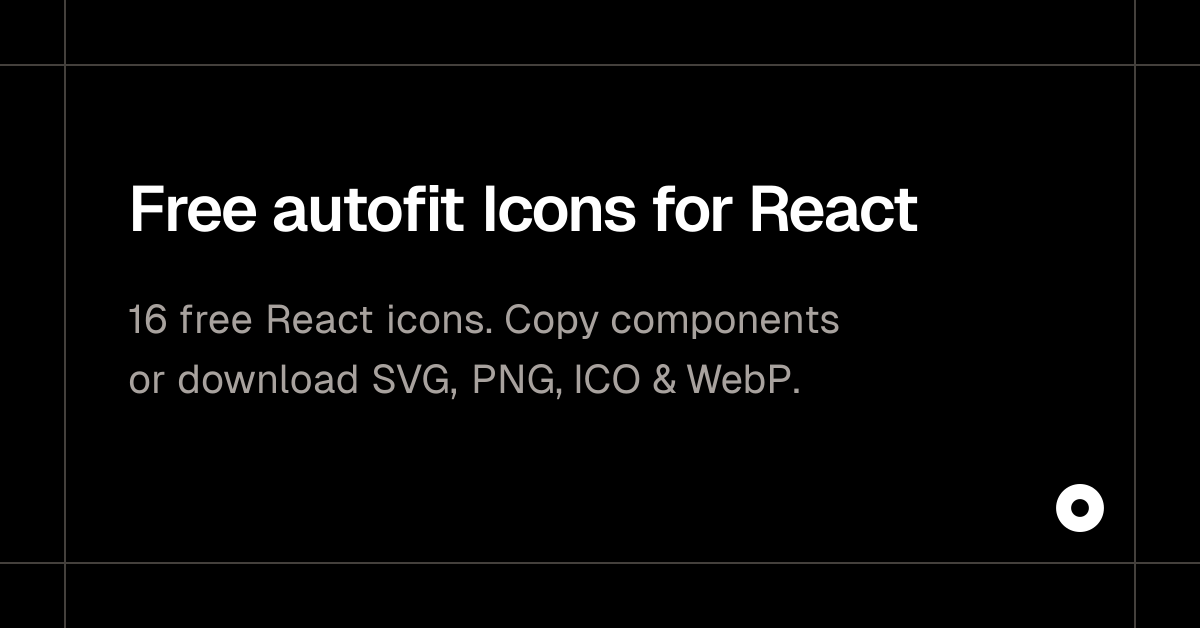 Free autofit Icons for React