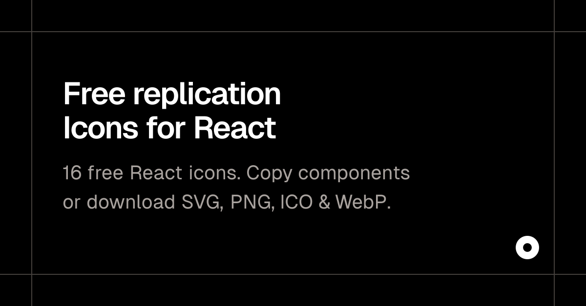 Free replication Icons for React