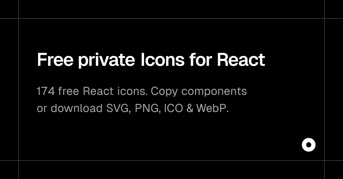Free private Icons for React