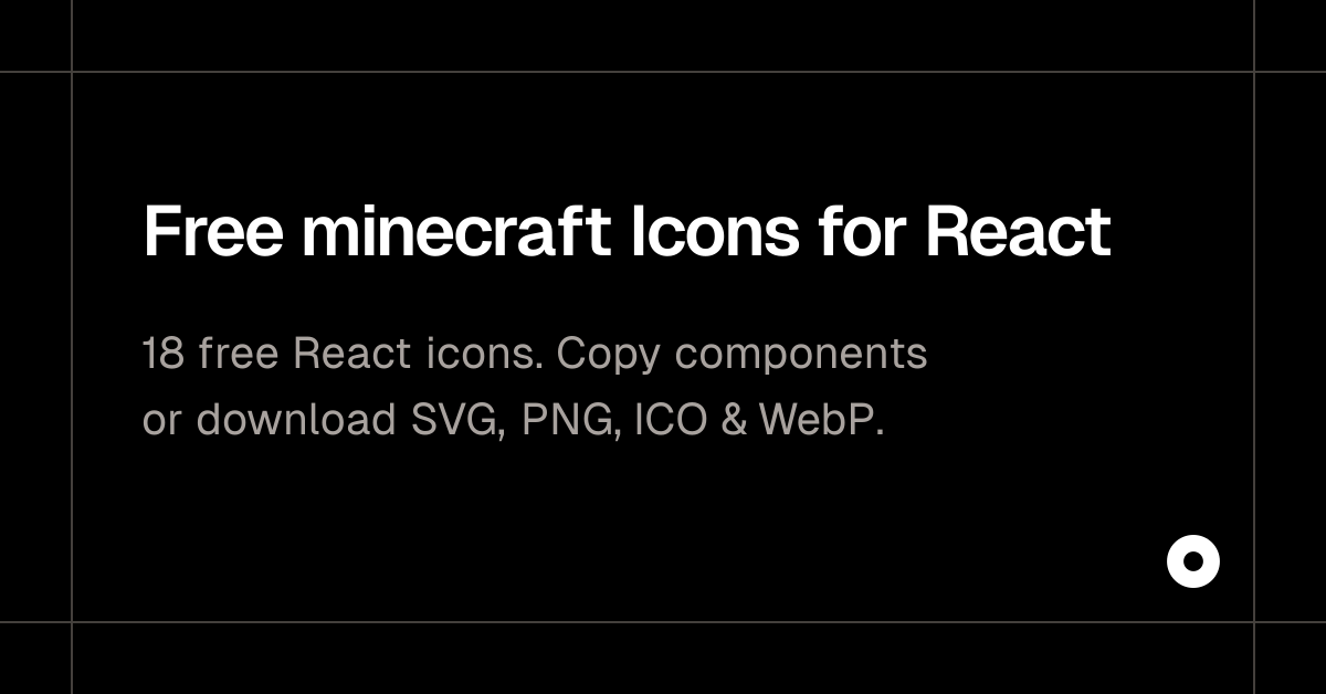 Free minecraft Icons for React