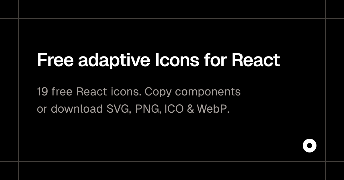 Free adaptive Icons for React