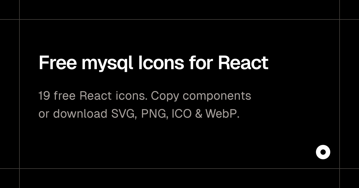 Free mysql Icons for React