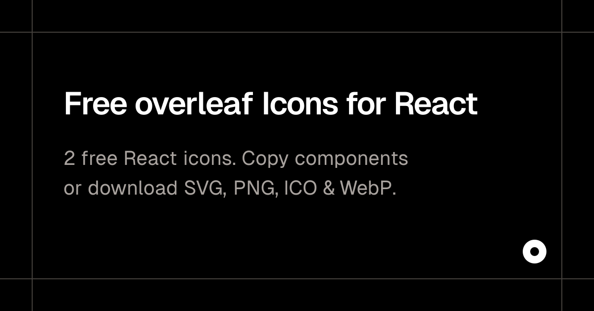 Free overleaf Icons for React