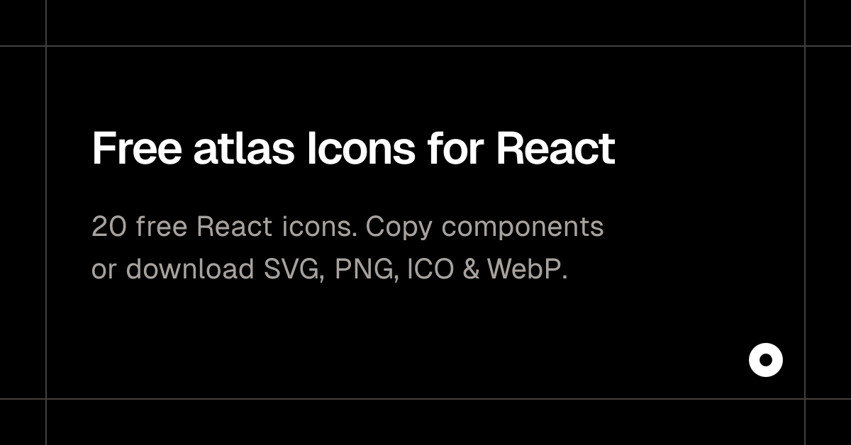 Free atlas Icons for React