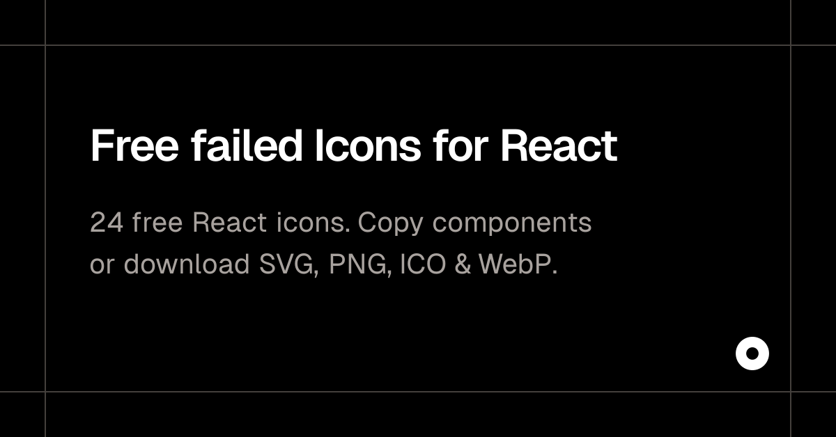 Free failed Icons for React