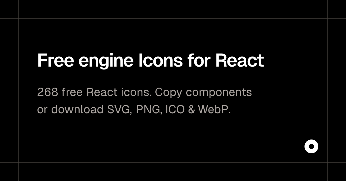 Free engine Icons for React
