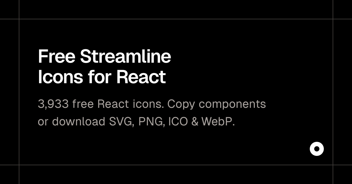 Free Streamline Icons for React