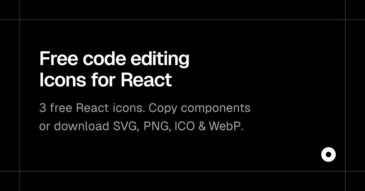 Free code editing Icons for React