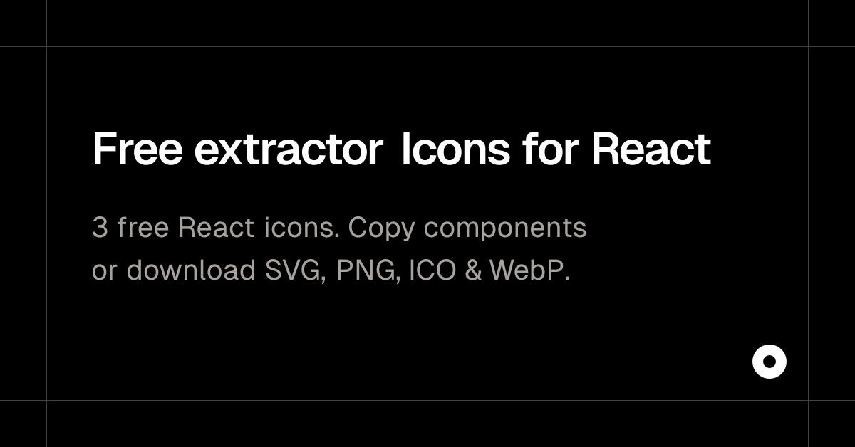 Free extractor Icons for React