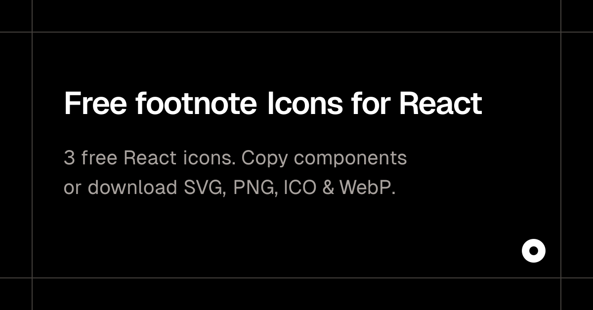 Free footnote Icons for React