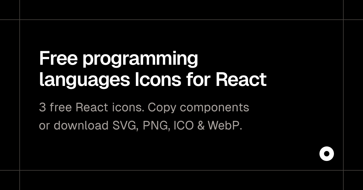 Free programming languages Icons for React