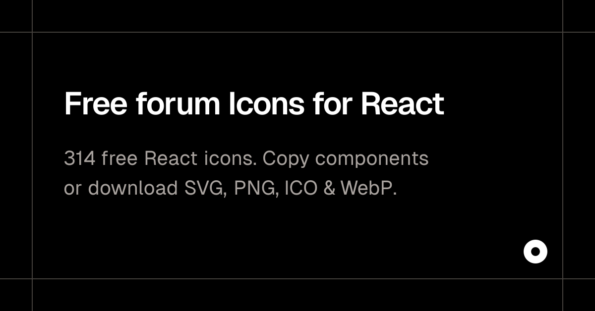 Free forum Icons for React