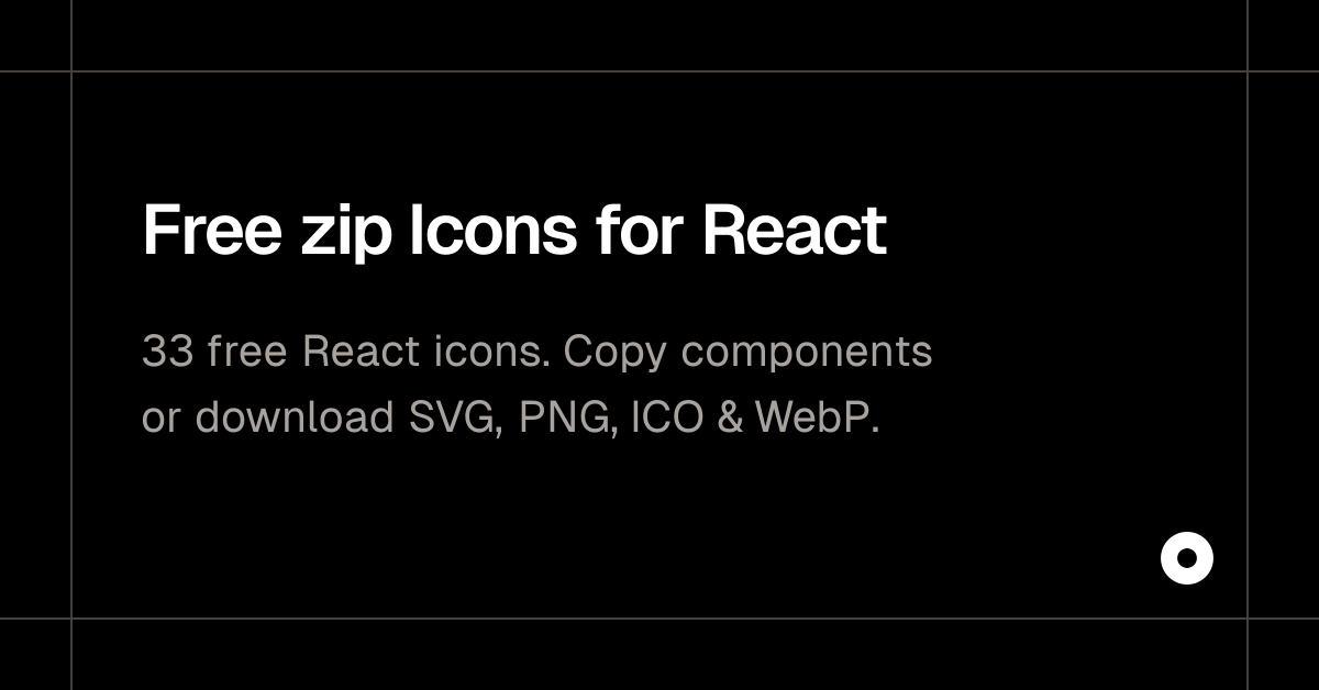Free zip Icons for React