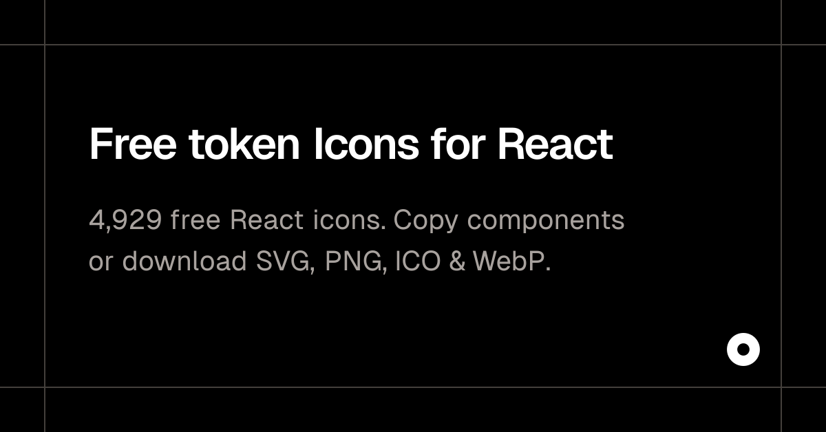 Free token Icons for React