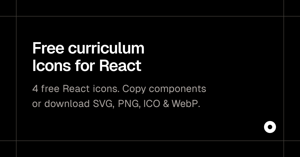 Free curriculum Icons for React