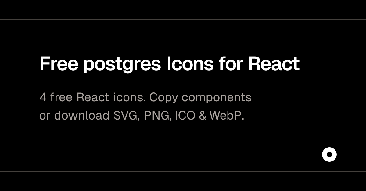 Free postgres Icons for React