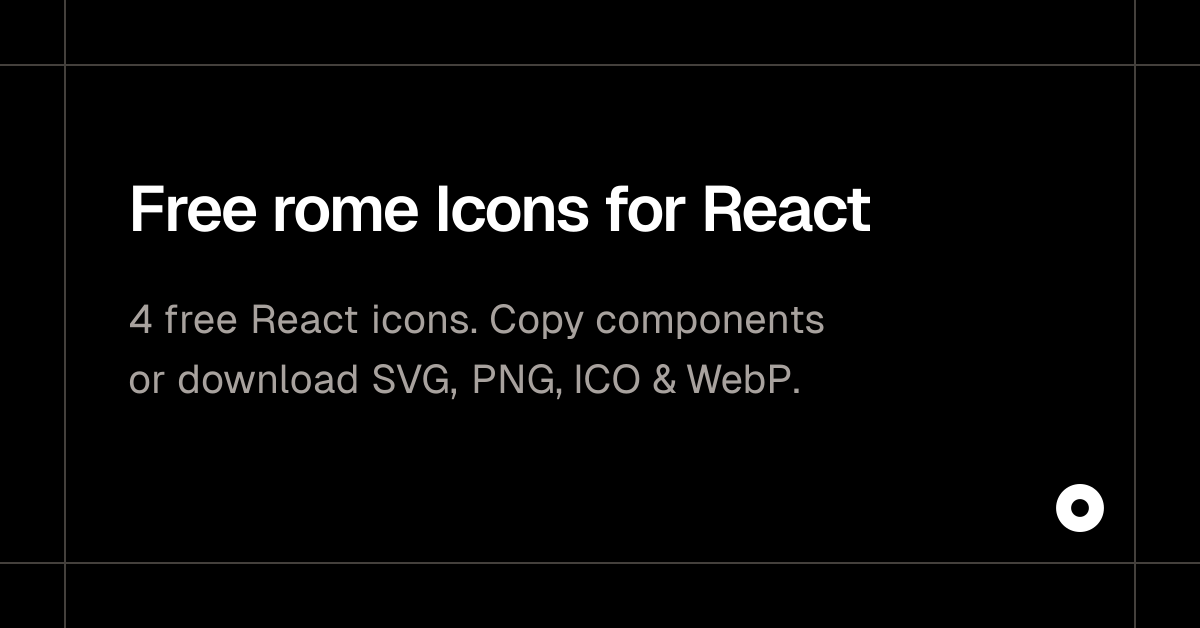 Free rome Icons for React