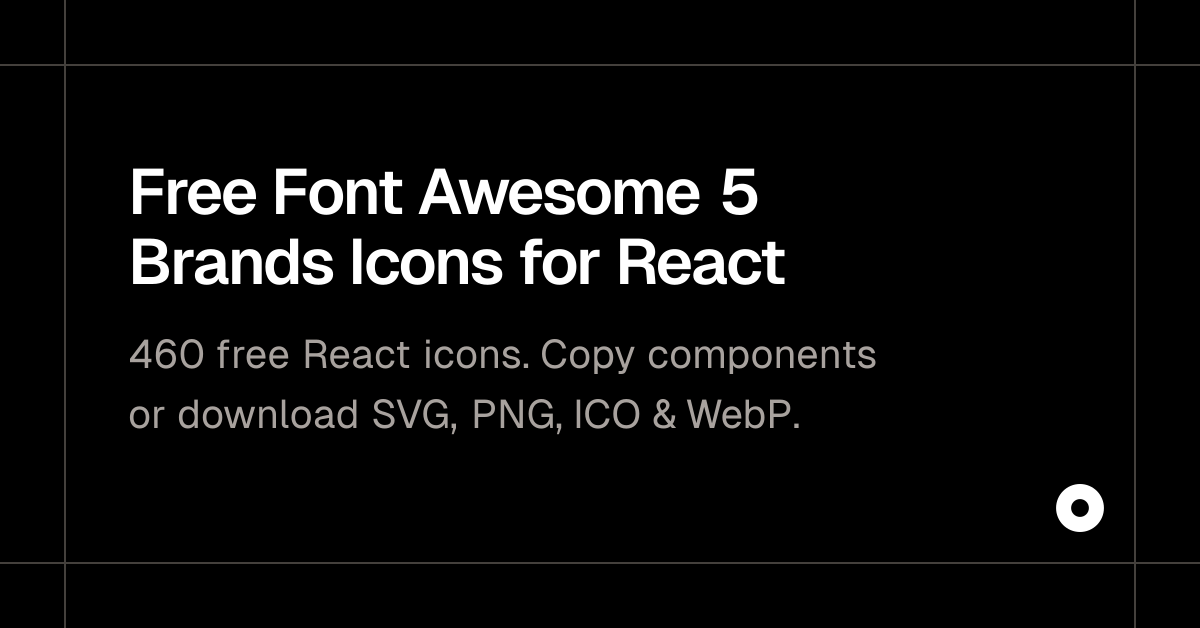Free Font Awesome 5 Brands Icons for React