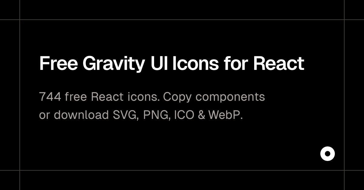 Free Gravity UI Icons for React