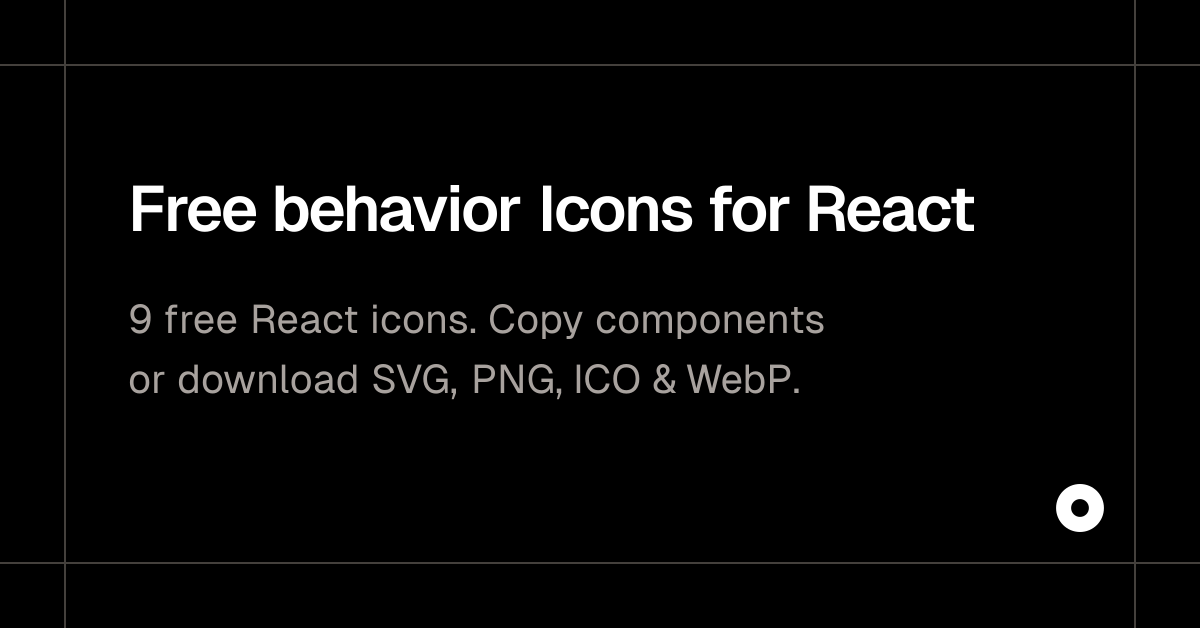 Free behavior Icons for React