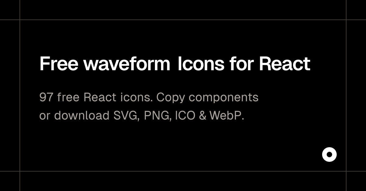 Free waveform Icons for React