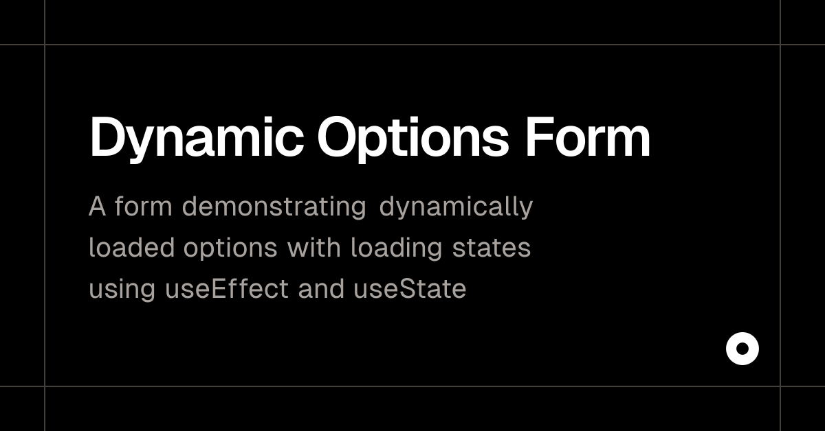 Dynamic Options Form