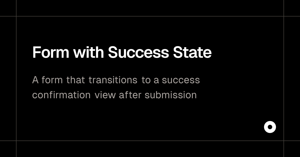 Form with Success State