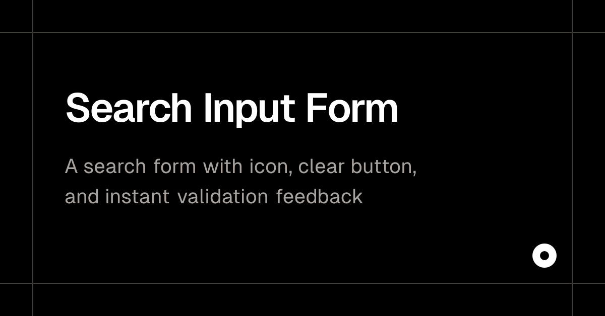 Search Input Form