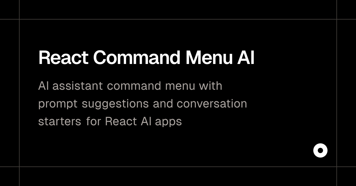 React Command Menu AI