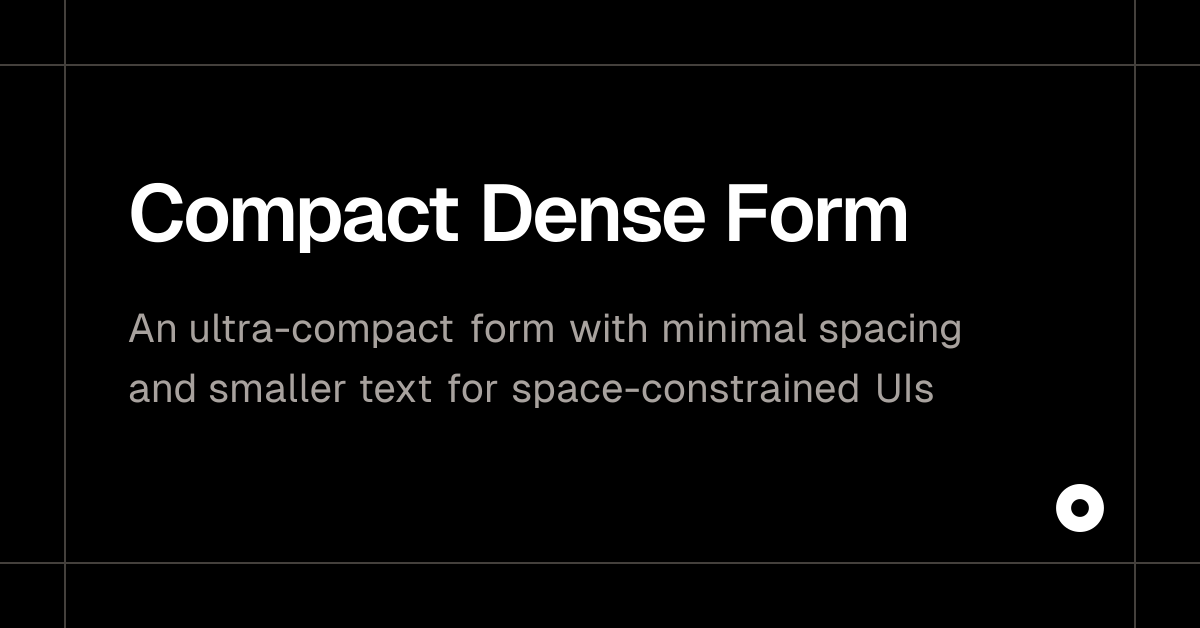 Compact Dense Form