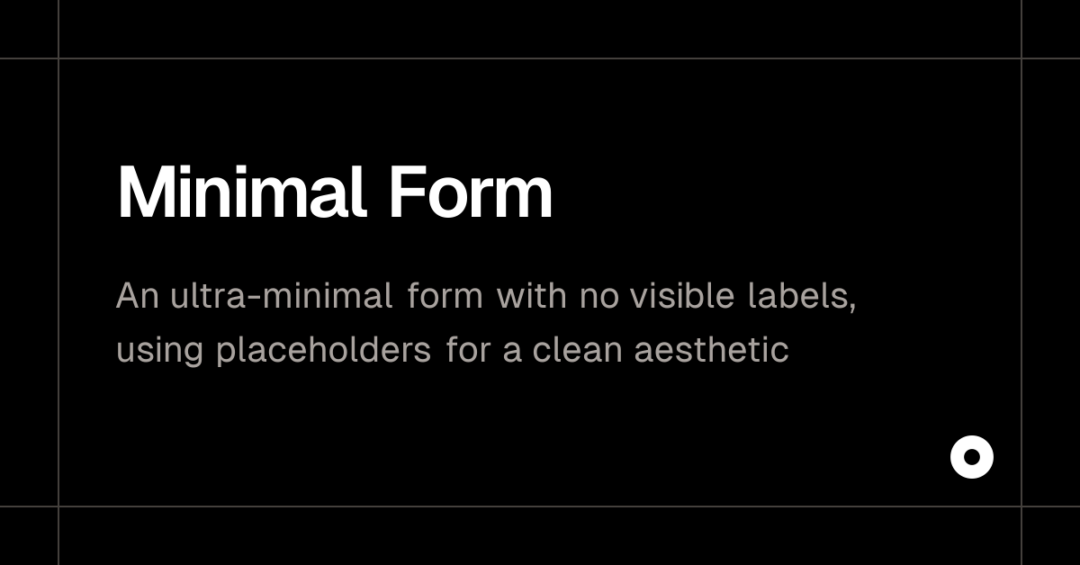 Minimal Form