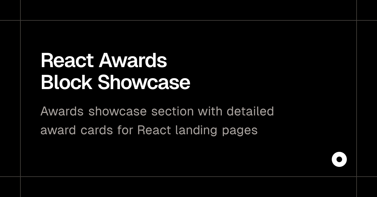 React Awards Block Showcase