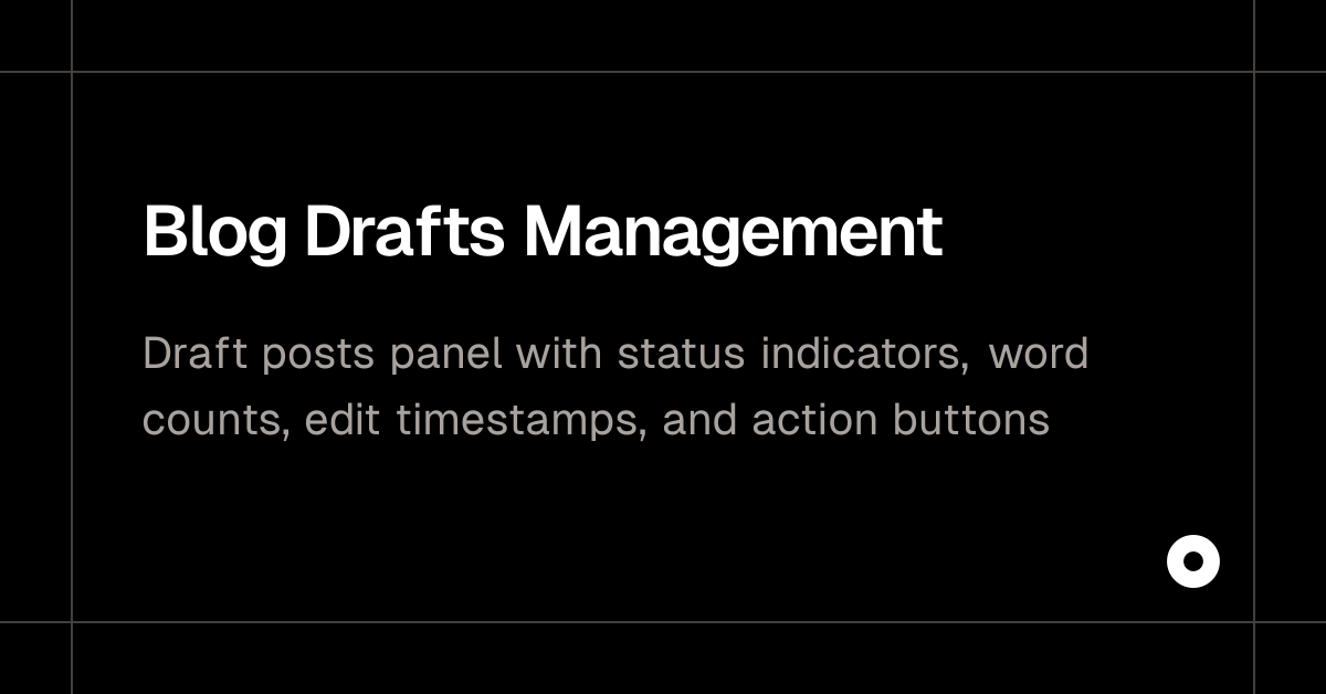 Blog Drafts Management