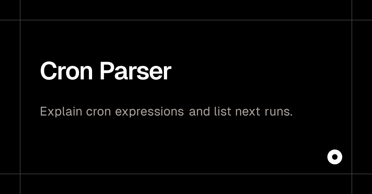 Cron Parser