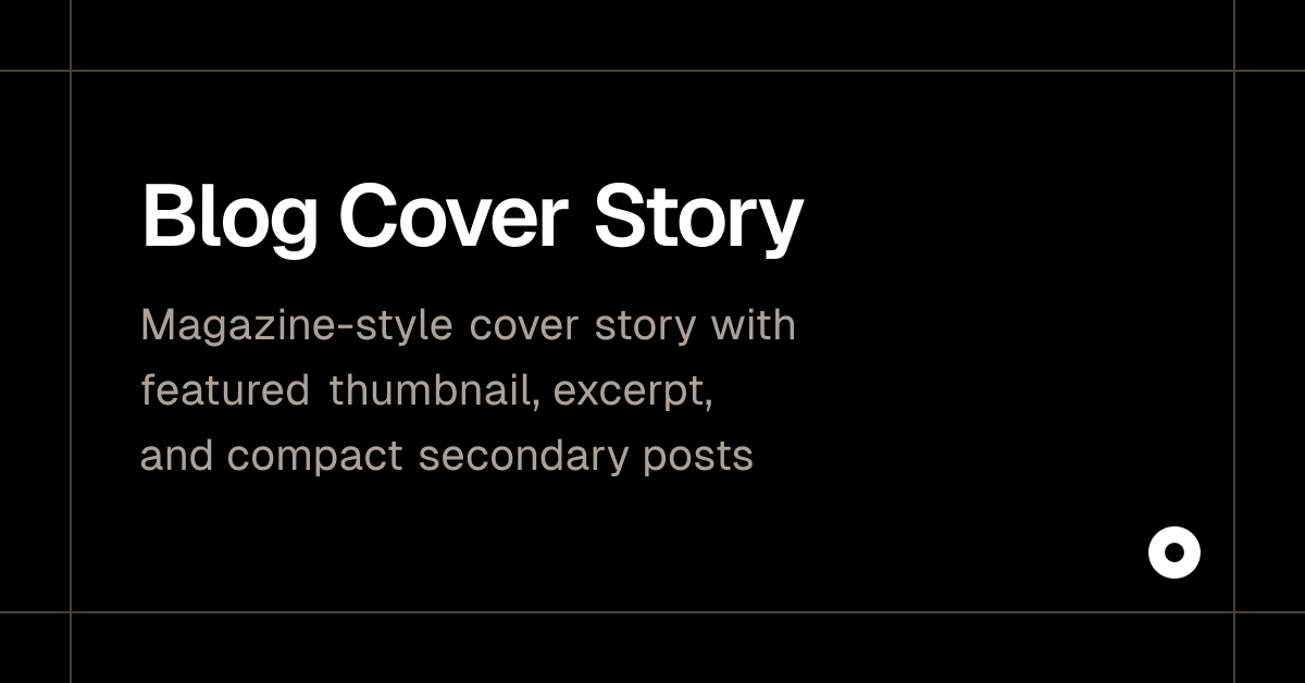 Blog Cover Story
