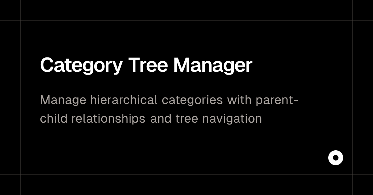 Category Tree Manager