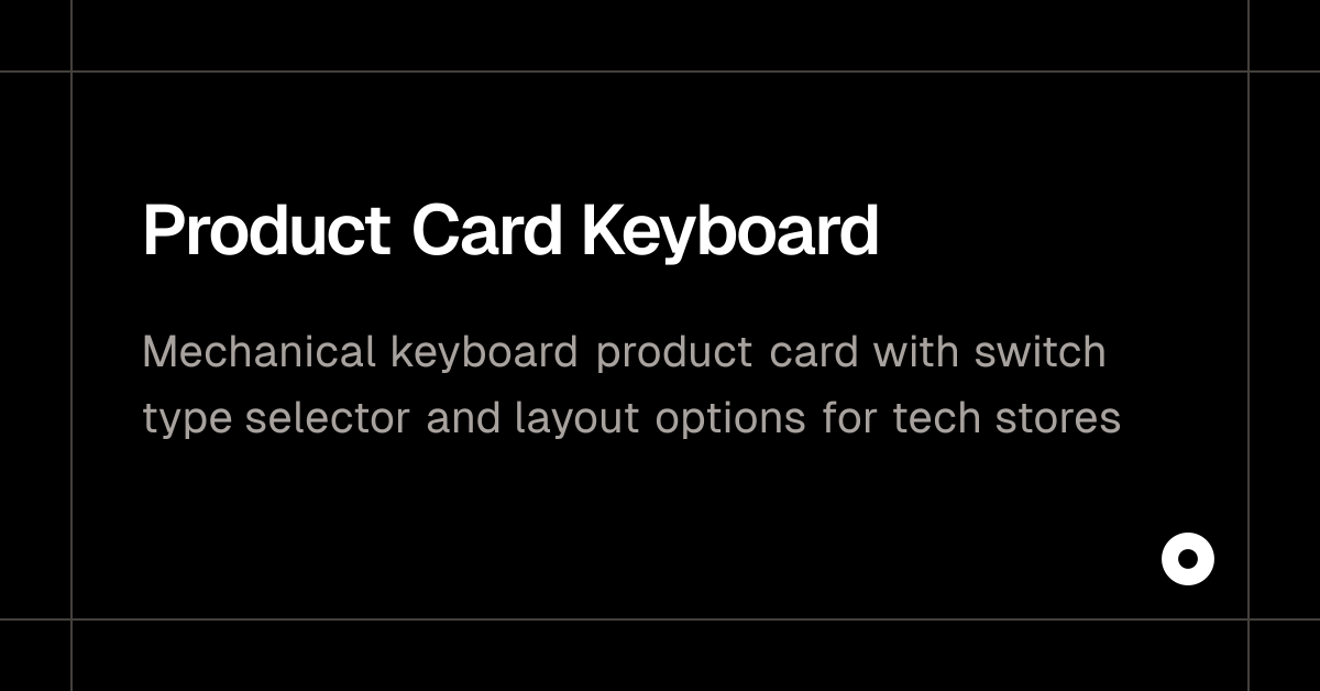 Product Card Keyboard