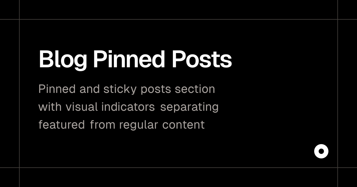 Blog Pinned Posts — Live Preview