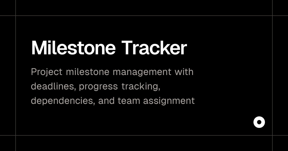 Milestone Tracker