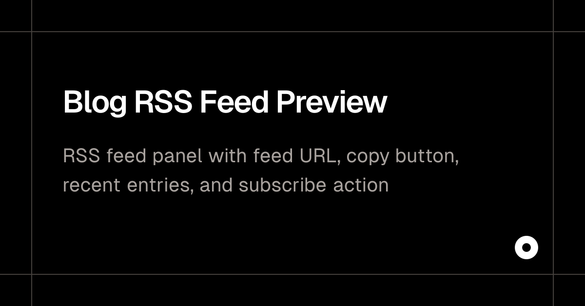Blog RSS Feed Preview