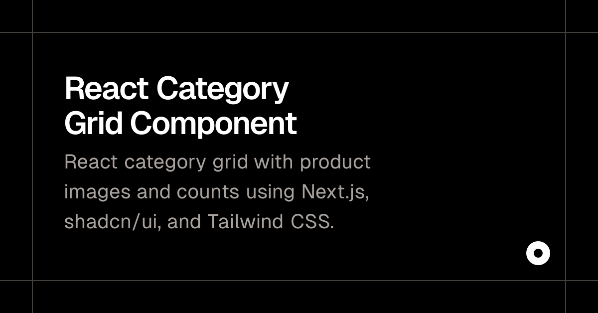 React Category Grid Component