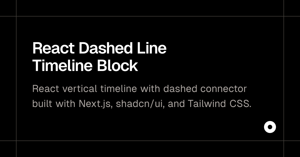 React Dashed Line Timeline Block