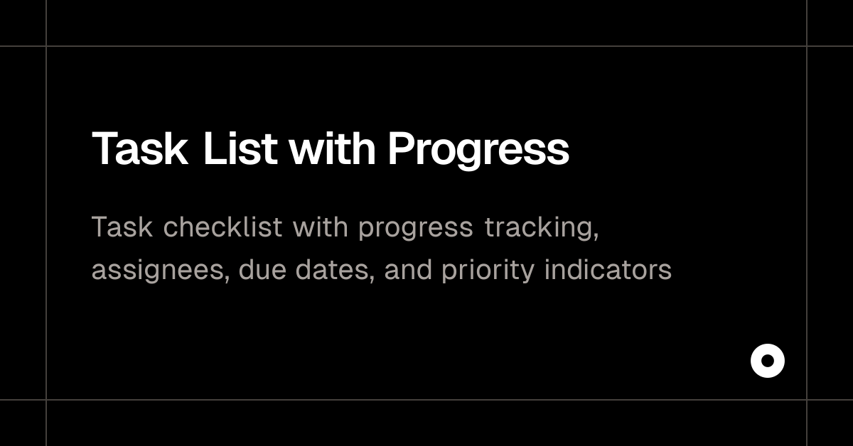 Task List with Progress