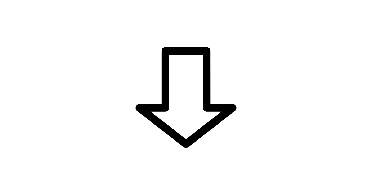 Arrow Down Thick Icon SVG from Akar