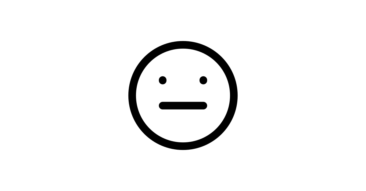 Face Neutral Icon SVG from Akar