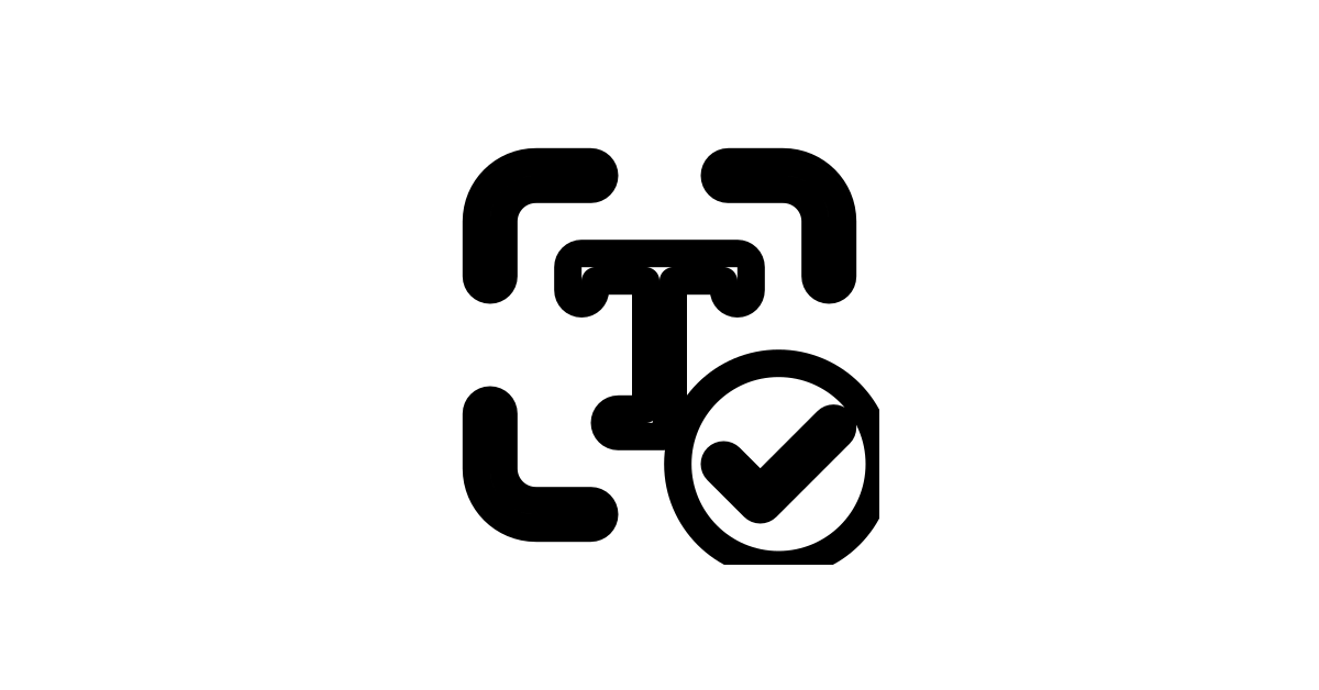 Scan Type Checkmark 24 Regular React Icon SVG
