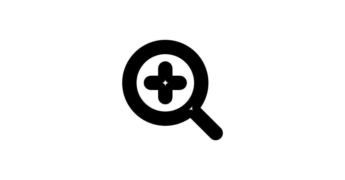 Magnifying Glass Plus Solid Icon - HeroIcons
