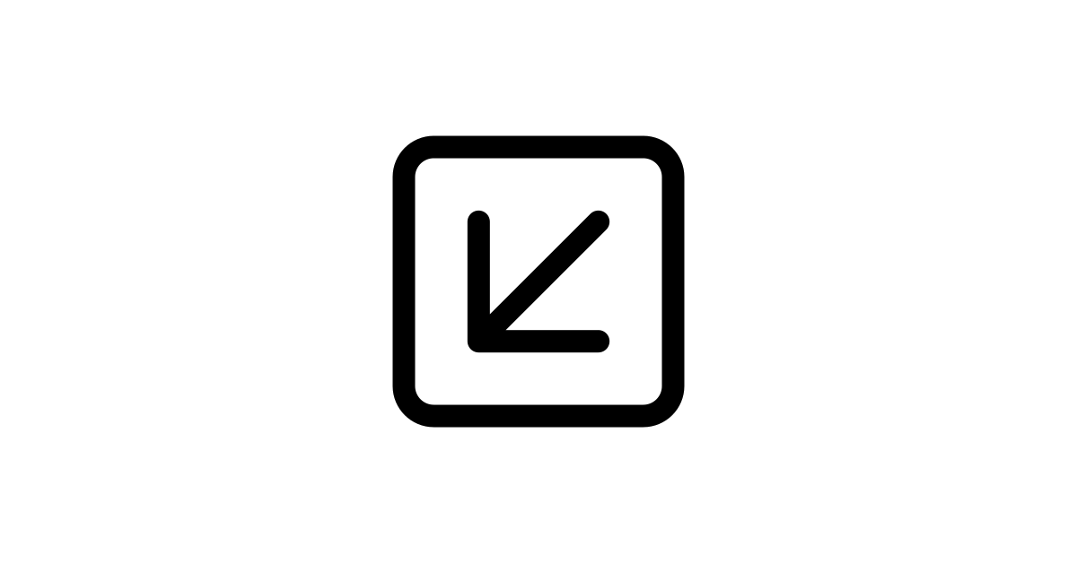 Square Arrow Down Left Icon SVG from Lucide