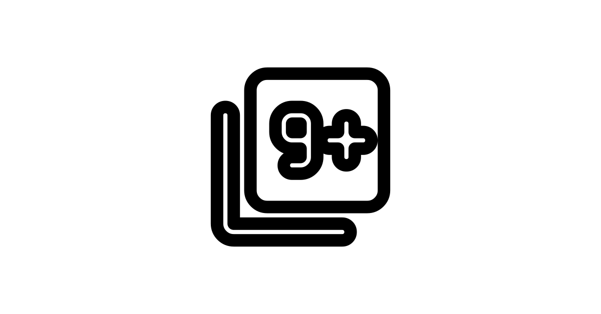Filter 9 Plus Rounded React Icon SVG