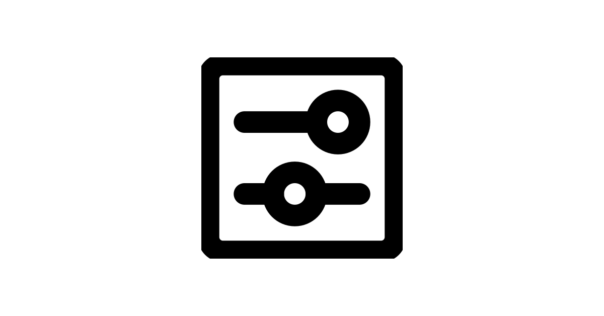 Interface Setting Slider Horizontal Square Adjust Controls Fader ...